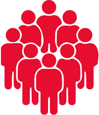 Communities with Group of People Graphic Icon