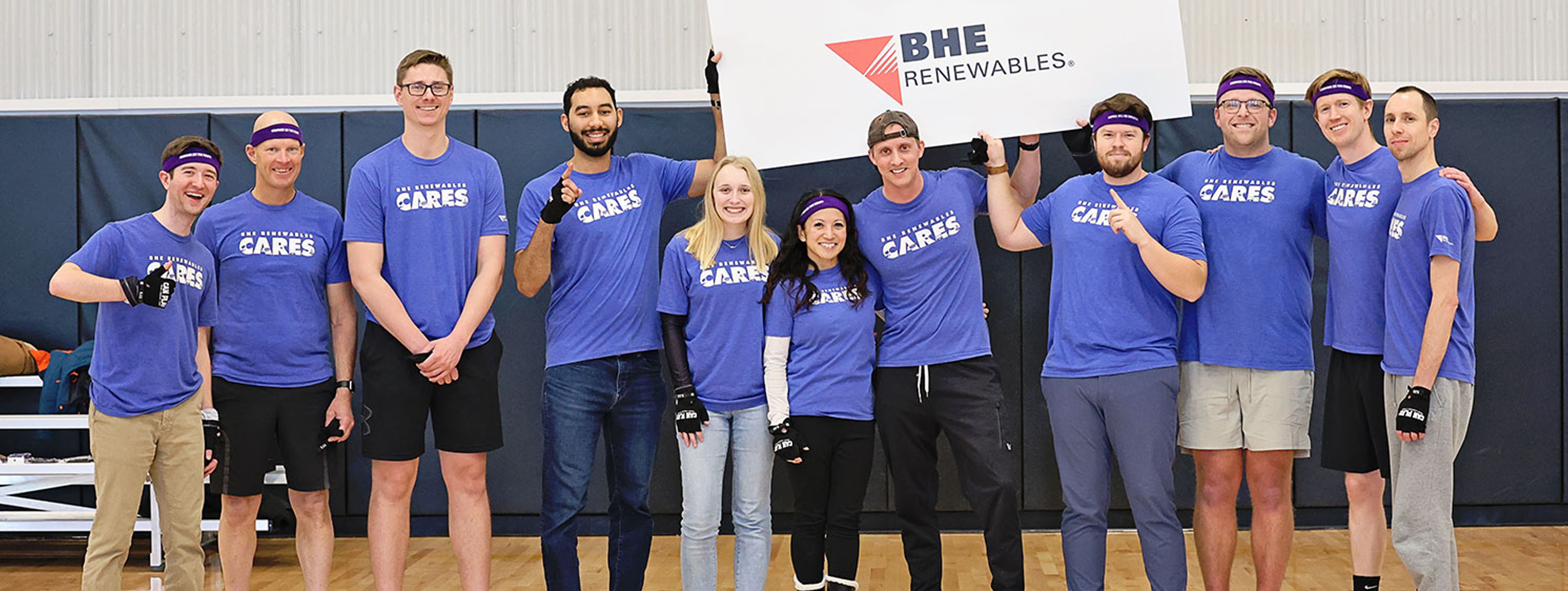 Volunteers at the Courage on the Court Event