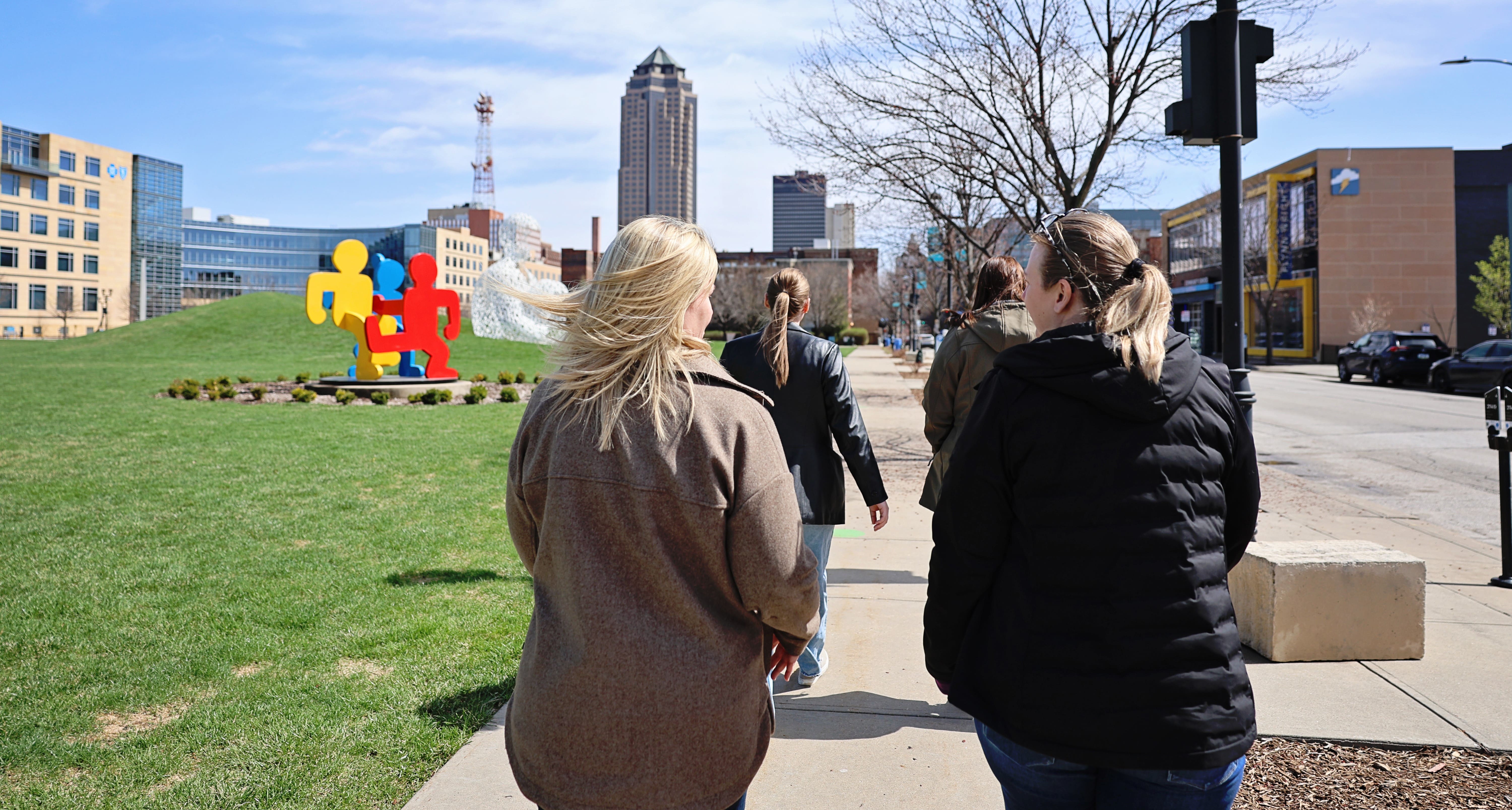 Employees Walking in Downtown Des Moines