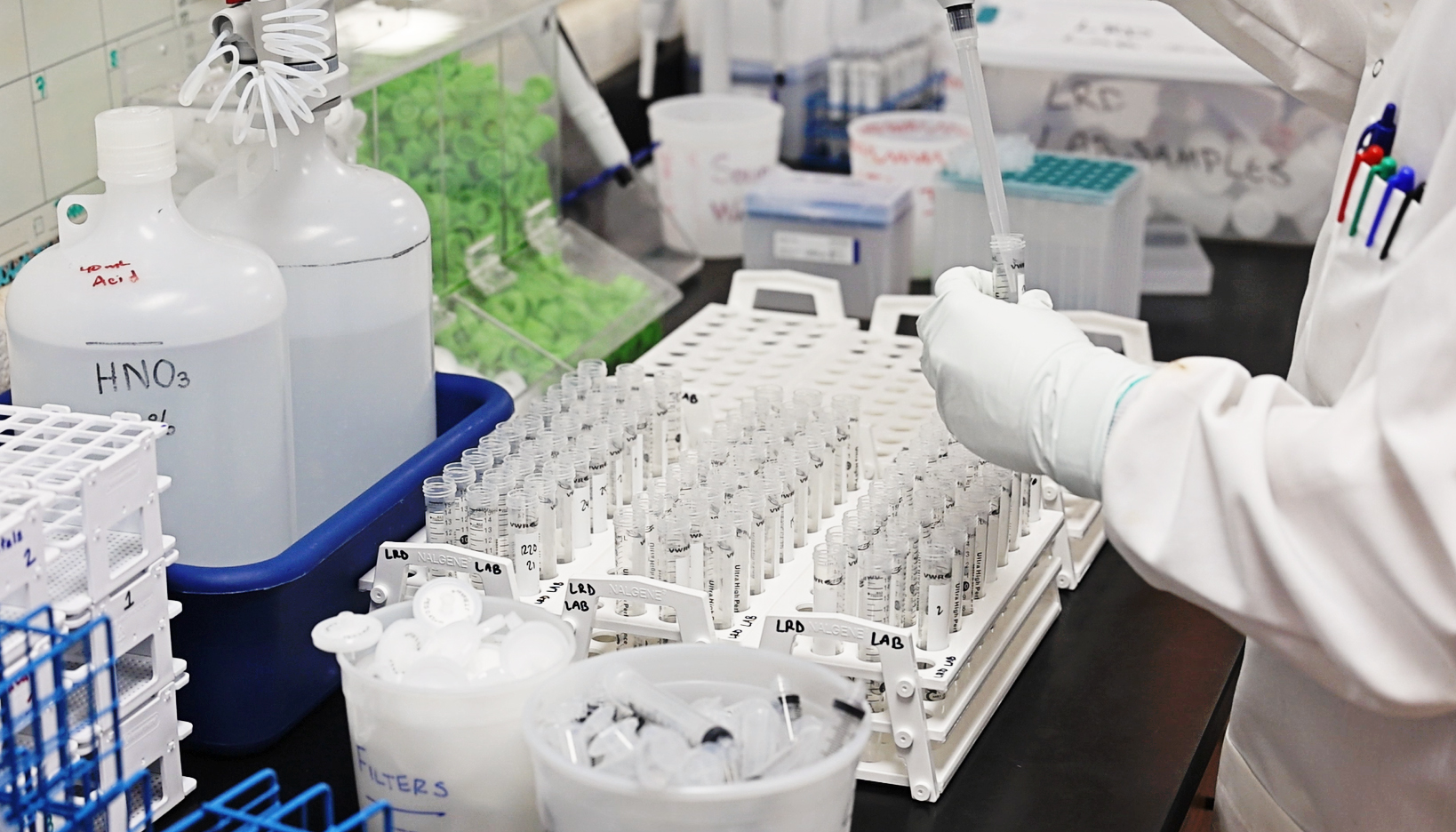 lab tech working